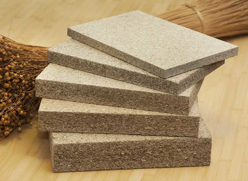 Materiaalgebruik: vlasspaanplaat