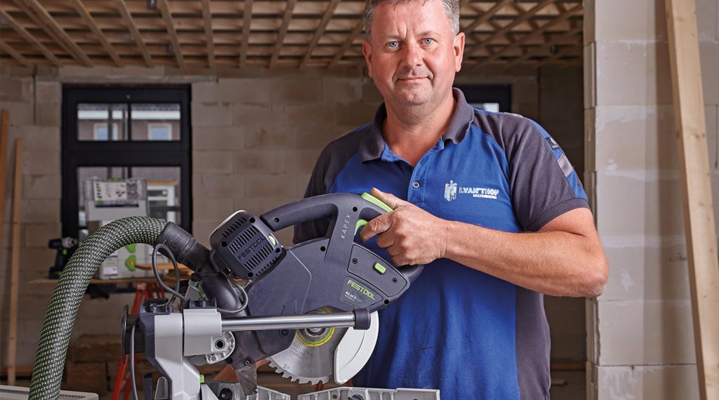 Lambert van 't Hof met de Festool Kapex KS60E