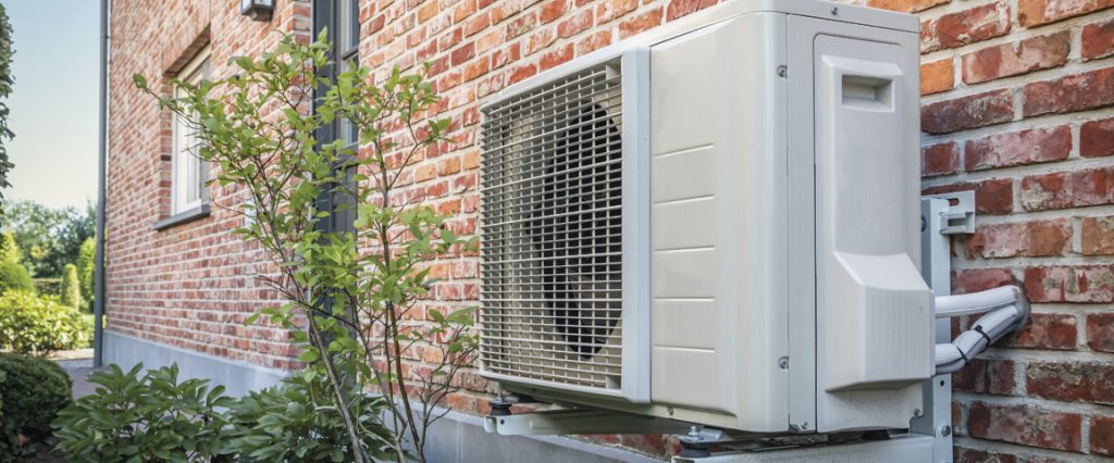 Duurzaam verwarmen buitenunit warmtepomp