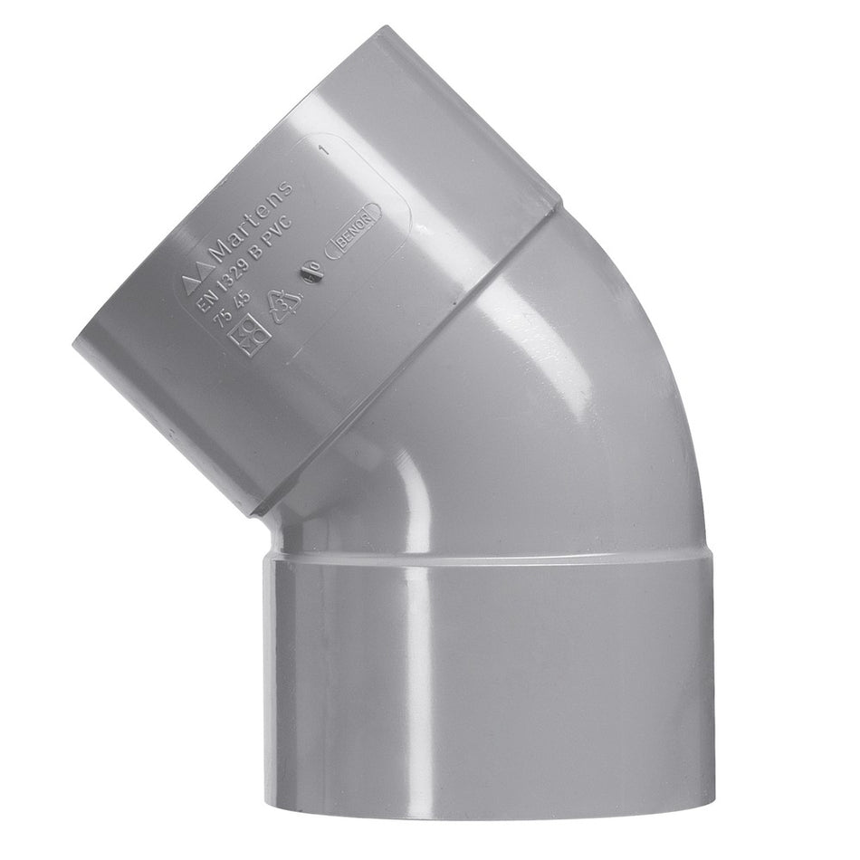 Martens PVC Bocht 2x Lijmmof 3,2mm 45°-050033