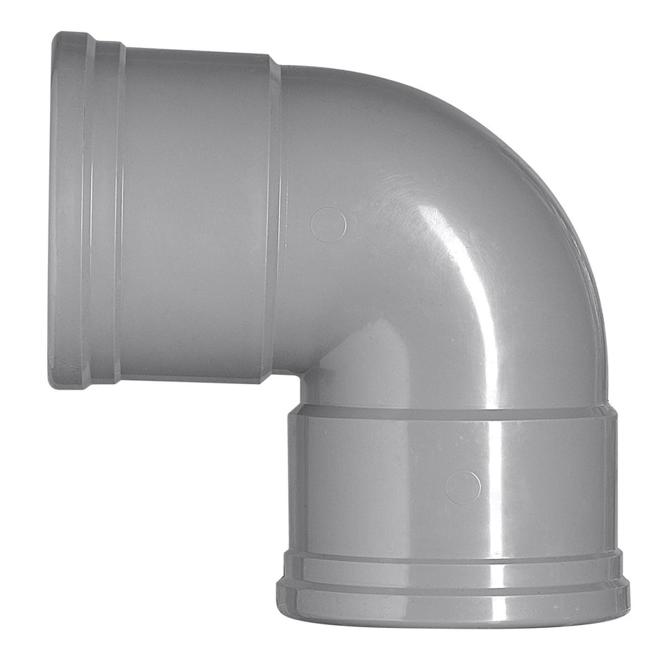 Bocht PVC 2x manchetmof Ø 110 mm 87° KOMO-keur-050076