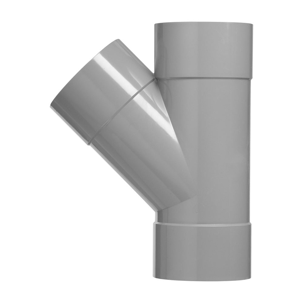 T-Stuk PVC 3x lijmmof wanddikte 3,2 mm Ø 50x40 mm 45° KOMO-keur-050165
