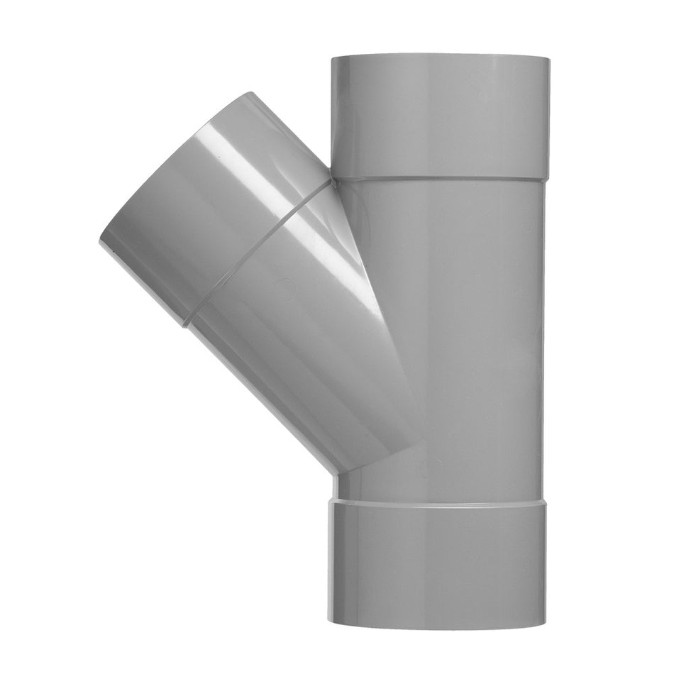 T-Stuk PVC 3x lijmmof wanddikte 3,2 mm Ø 50x50 mm 45° KOMO-keur-050181
