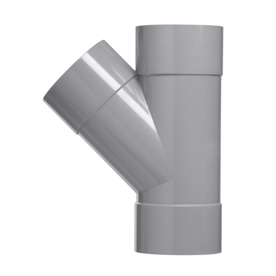 T-Stuk PVC 3x lijmmof wanddikte 3,2 mm Ø 75x75 mm 45° KOMO-keur-050262