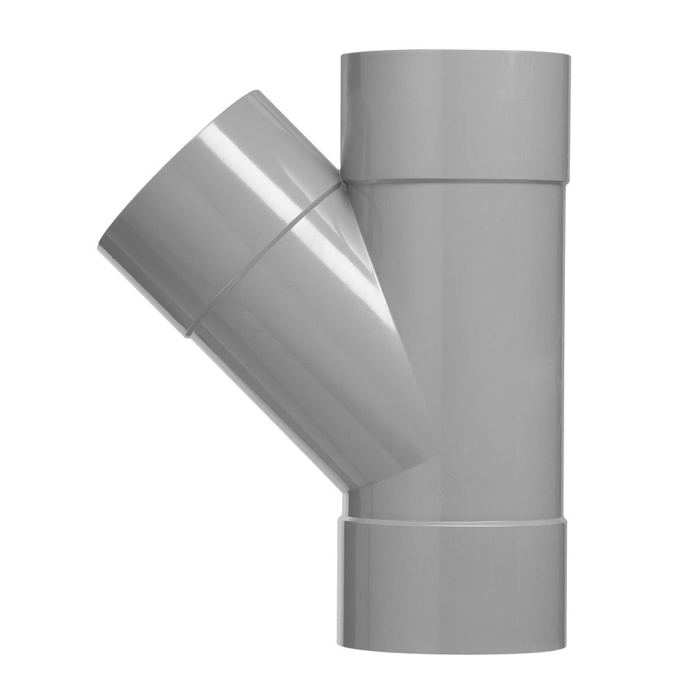 T-Stuk PVC 3x lijmmof wanddikte 3,2 mm Ø 110x40 mm 45° KOMO-keur-050270