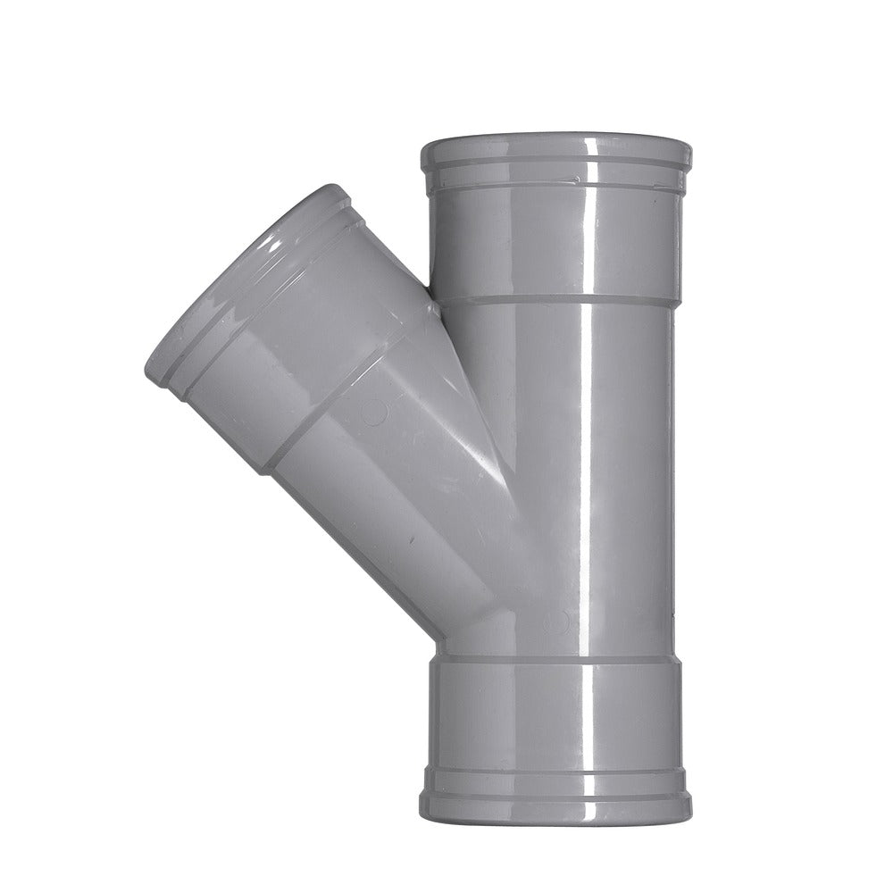 T-Stuk PVC 3x manchetmof Ø 110x110 mm 45° KOMO-keur-050351