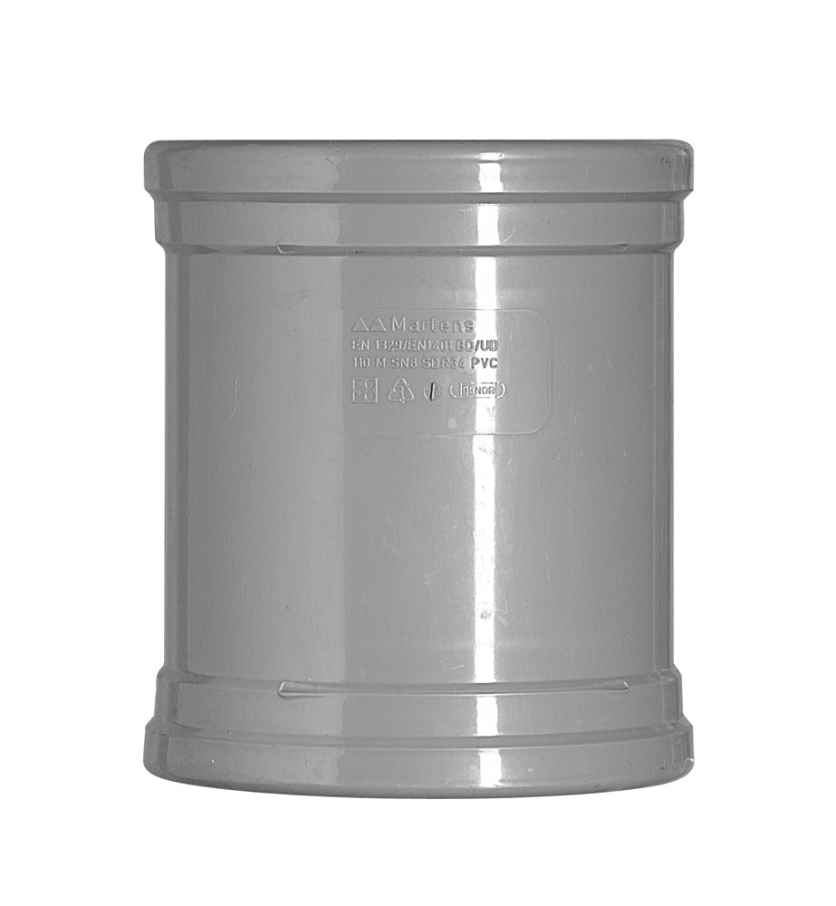 Steekmof PVC 2x manchetmof ø 160 mm-050629