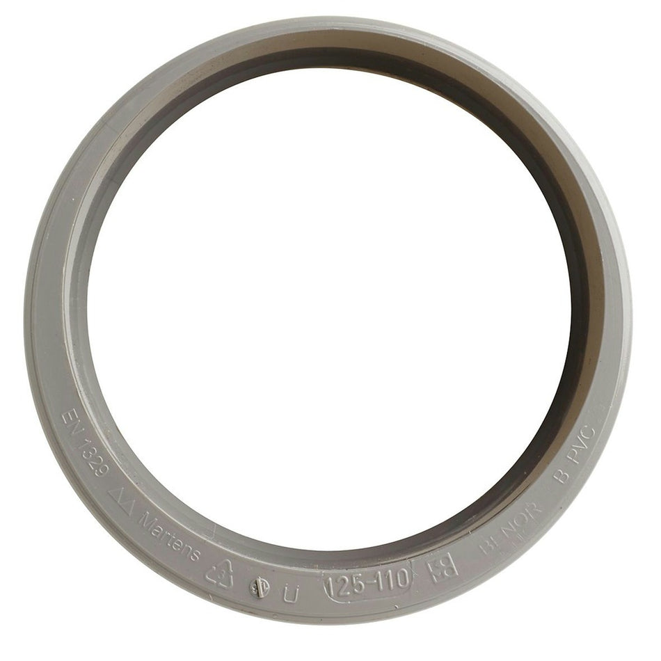 Inzetverloopstuk PVC wanddikte 3,2 mm Ø 125x110 mm t.b.v. binnenhuisriolering-050793