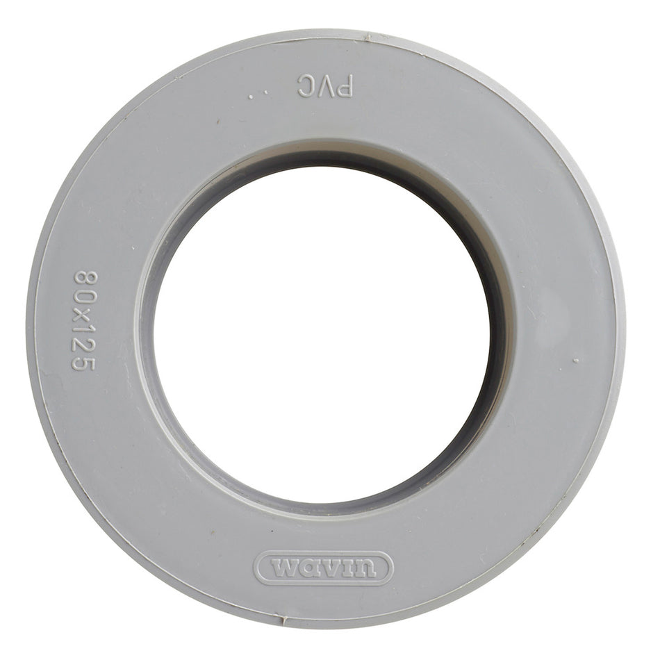 Inzetverloopstuk PVC wanddikte 3,2 mm Ø 125x80 mm t.b.v. binnenhuisriolering-051136