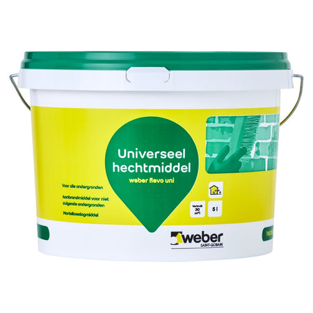 Weber Hechtmiddel Flevo Uni Wit Niet-Poreuze Ondergrond Binnen en Buiten 5L-066226