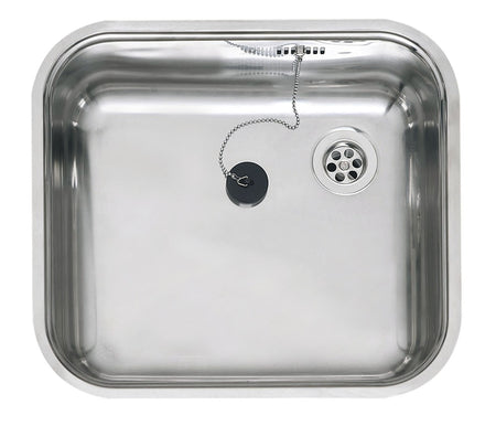 Reginox Spoelbak B2914LLU02GDS RVS enkel 40x35cm vierkant inleg afvoer 50 cm-078859