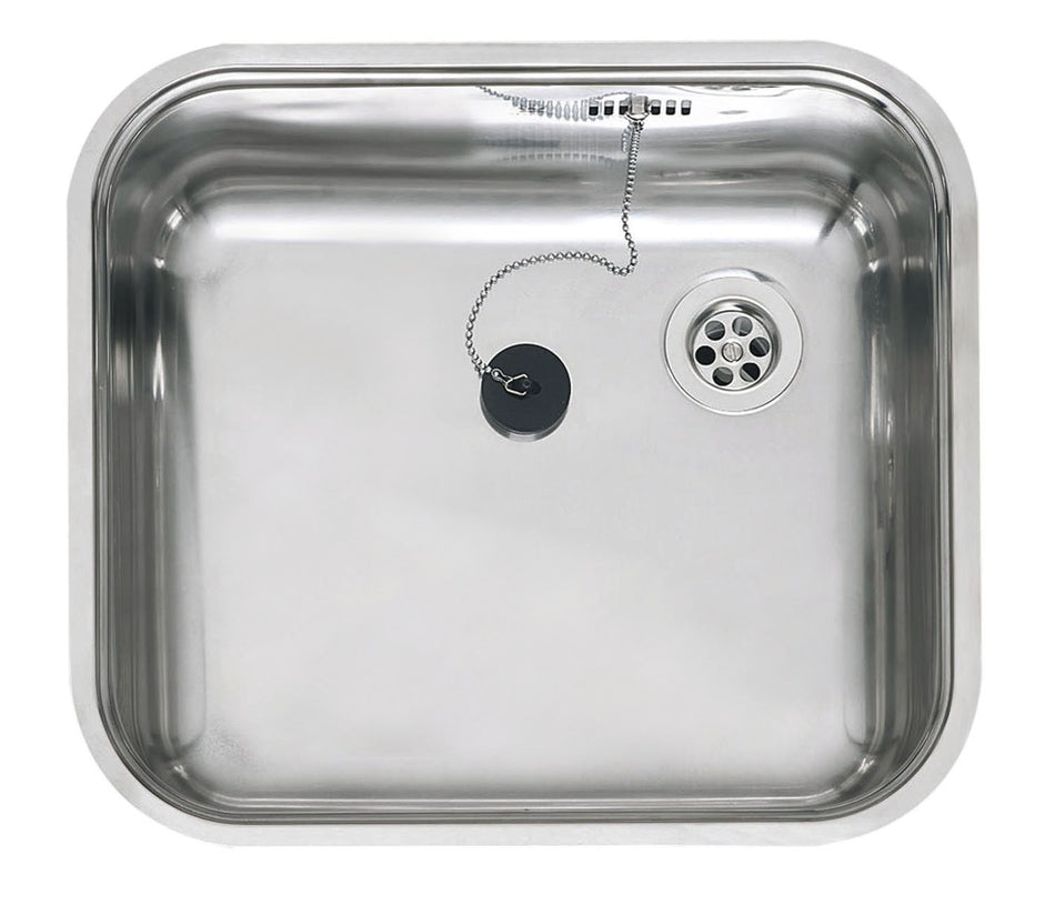 Reginox Spoelbak B2914LLU02GDS RVS enkel 40x35cm vierkant inleg afvoer 50 cm-078859