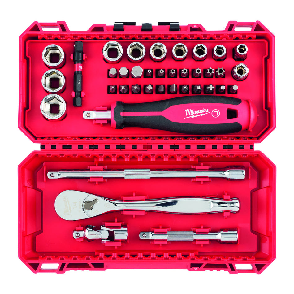 Milwaukee Dopsleutelset 38-Delig In Cassette 1/4''-10000079