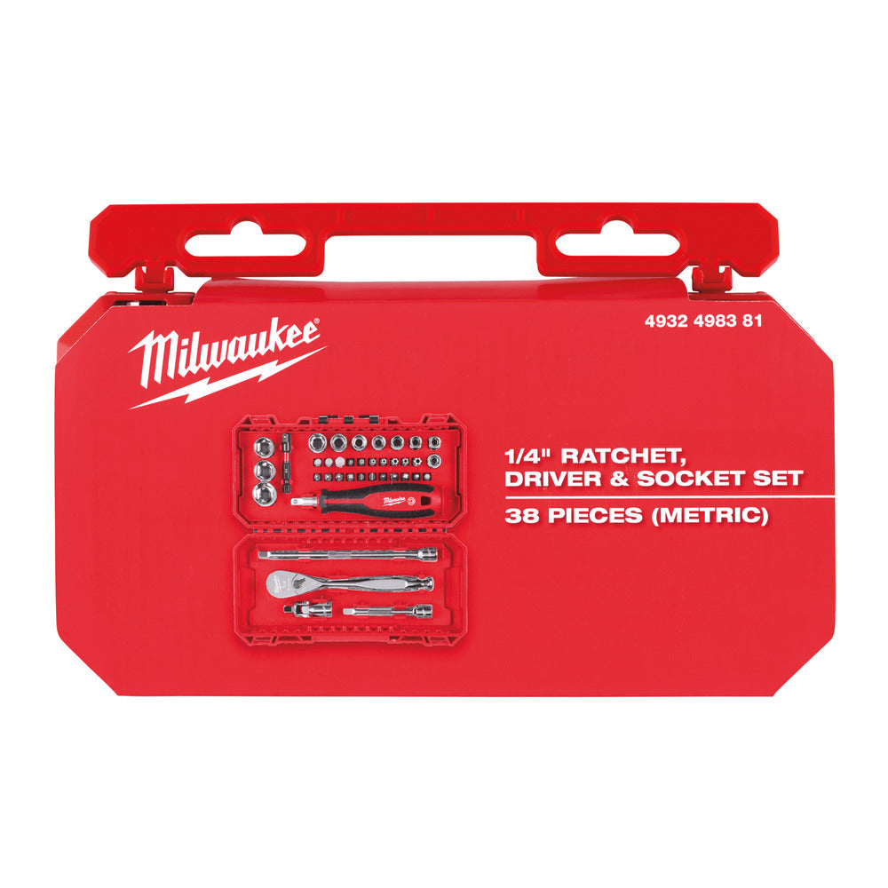 Milwaukee Dopsleutelset 38-Delig In Cassette 1/4''-10000079