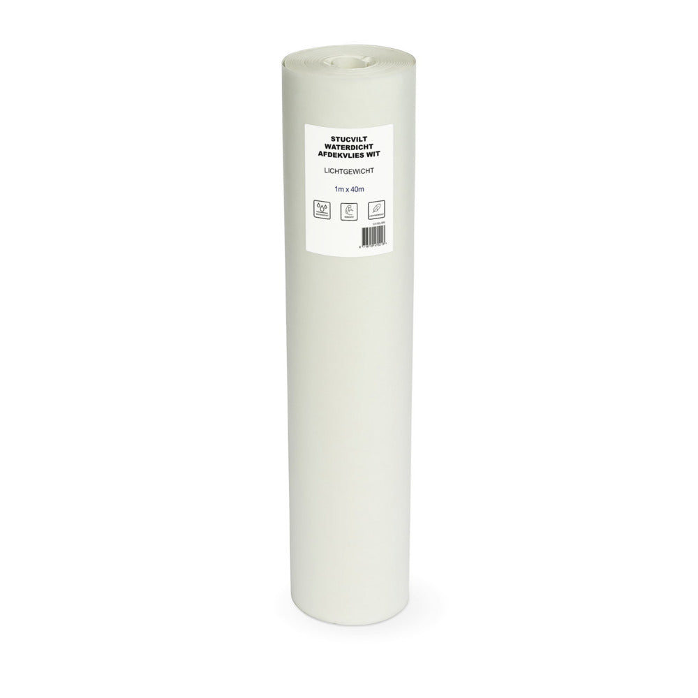 Stucvilt Afdekvlies Wit Waterdicht Lichtgewicht 1m x 40m 40m2-10000294