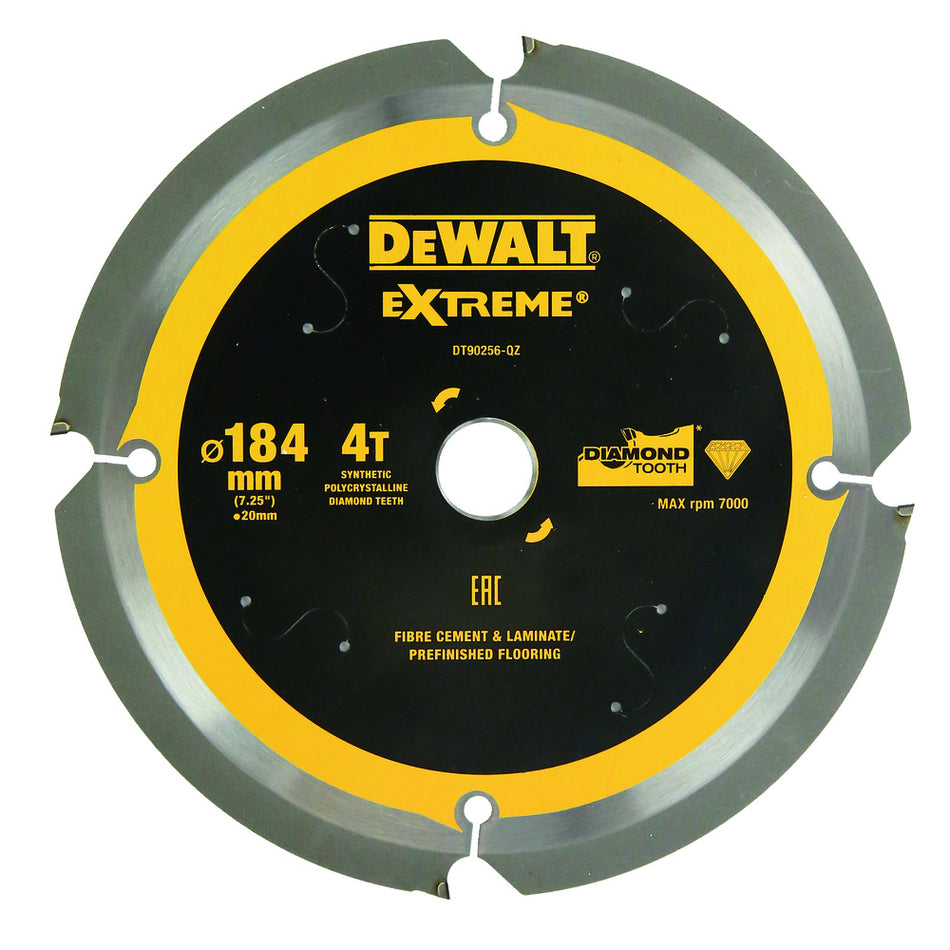 DeWALT Doorslijpschijf Extreme PCD 184x20mm 4T 16mm-10000305