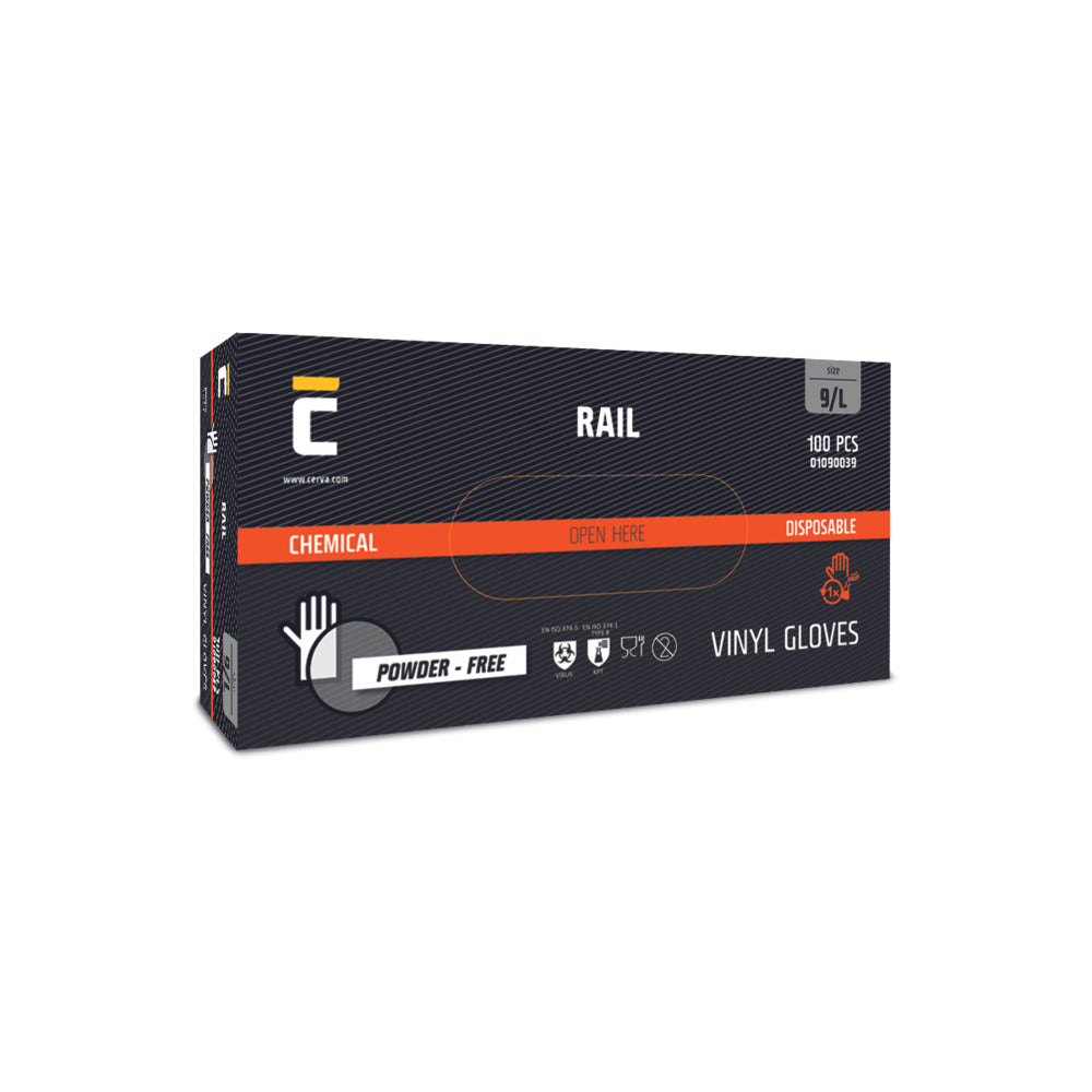 CERVA Wegwerphandschoenen Vinyl Rail Ongepoederd 100st-10000367