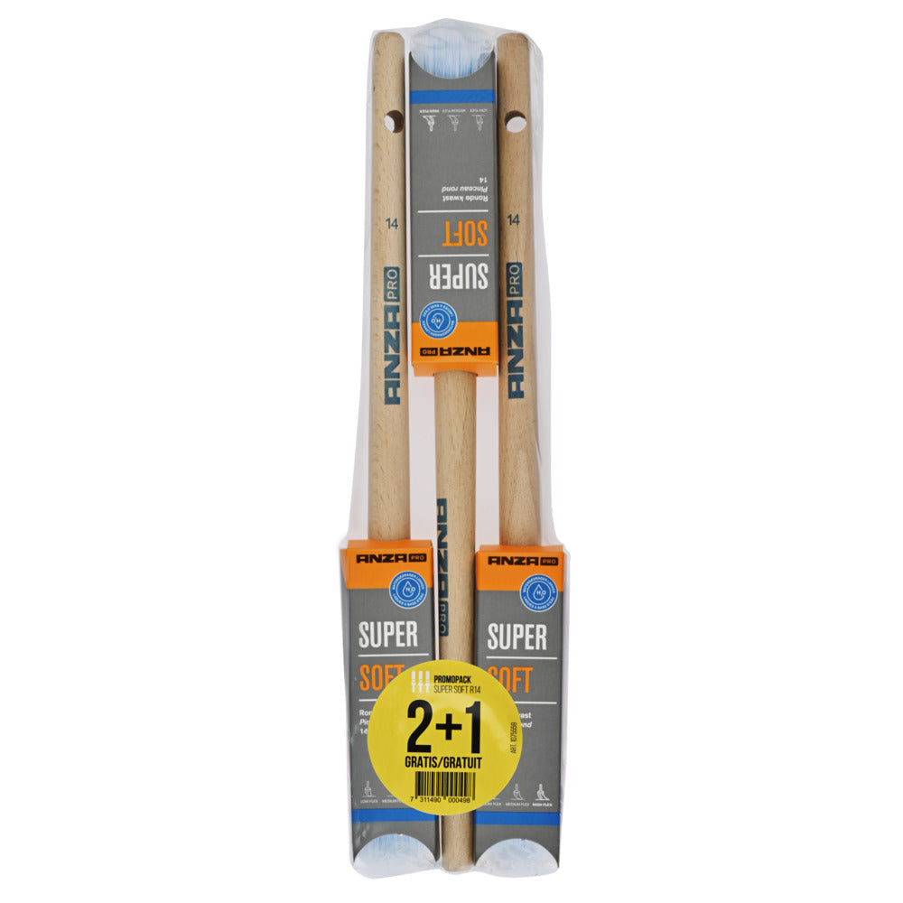 Anza Pro Acrylkwast Super Soft R14 2+1st-10000383