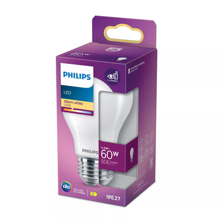 Philips LED Classic 60W A60 E27  ND 1PFSRT4 Warmwit Mat-10000400