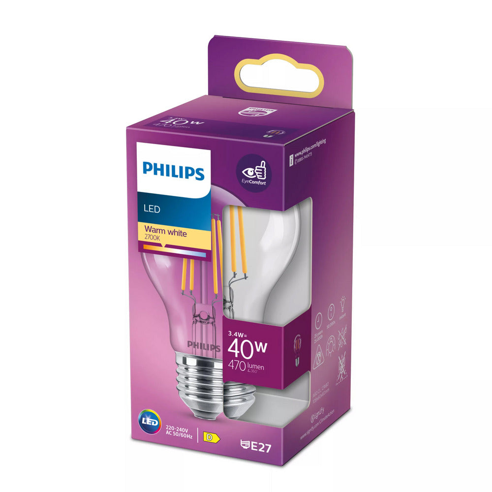 Philips LED Classic 40W A60 E27 ND 1PFSRT4 Warmwit Helder-10000407