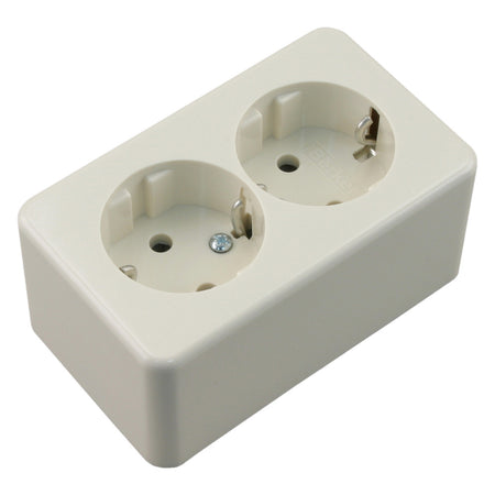 Berker Contactdoos Opbouw 2-Voudig Randaarde Polarwit-10000483