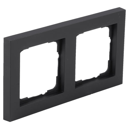 Gira Afdekraam E2 Inbouw 2-Voudig Zwart-10000486