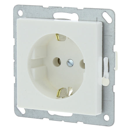 Jung Contactdoos AS500 Inbouw 1-Voudig Randaarde Polarwit-10000491