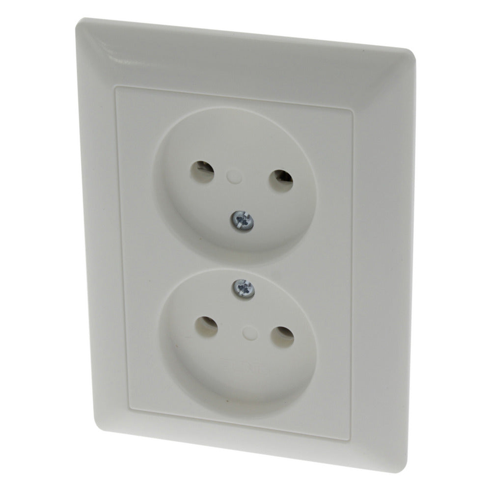 Jung Contactdoos AS500 Inbouw 2-Voudig Polarwit-10000493