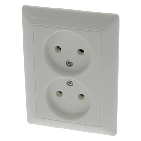 Jung Contactdoos AS500 Inbouw 2-Voudig Polarwit-10000493