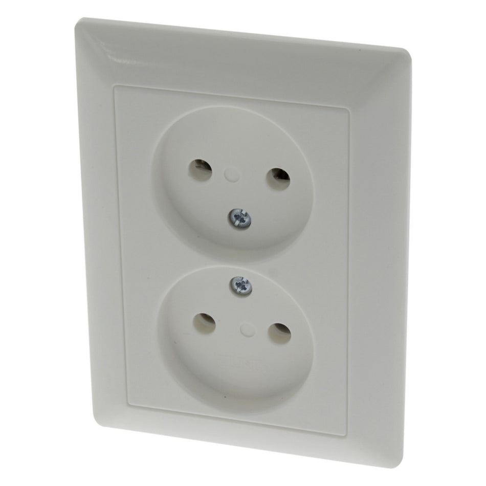 Jung Contactdoos AS500 Inbouw 2-Voudig Polarwit-10000493