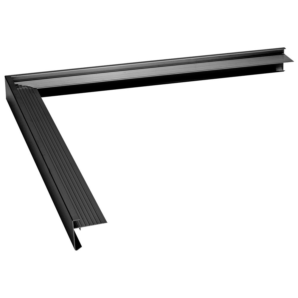 Roval Daktrim Standaard Buitenhoek Aluminium Zwart 45x45mm 50x50cm-10000567