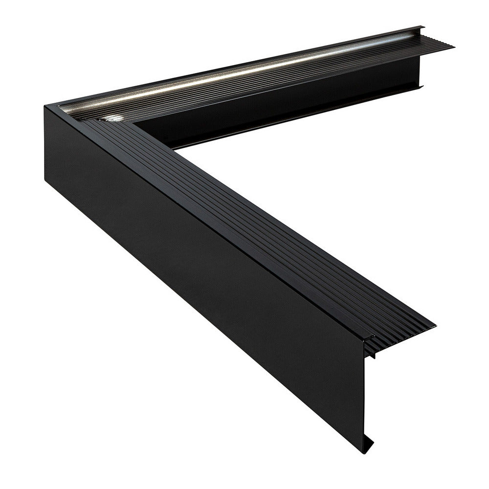 Roval Daktrim Standaard Buitenhoek Aluminium Zwart 60x64mm 50x50cm-10000569