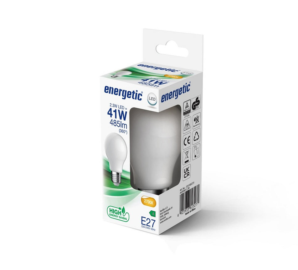 Energetic LED Lamp Bulb 2700 Kelvin 485 Lumen E27 Milky-10000767
