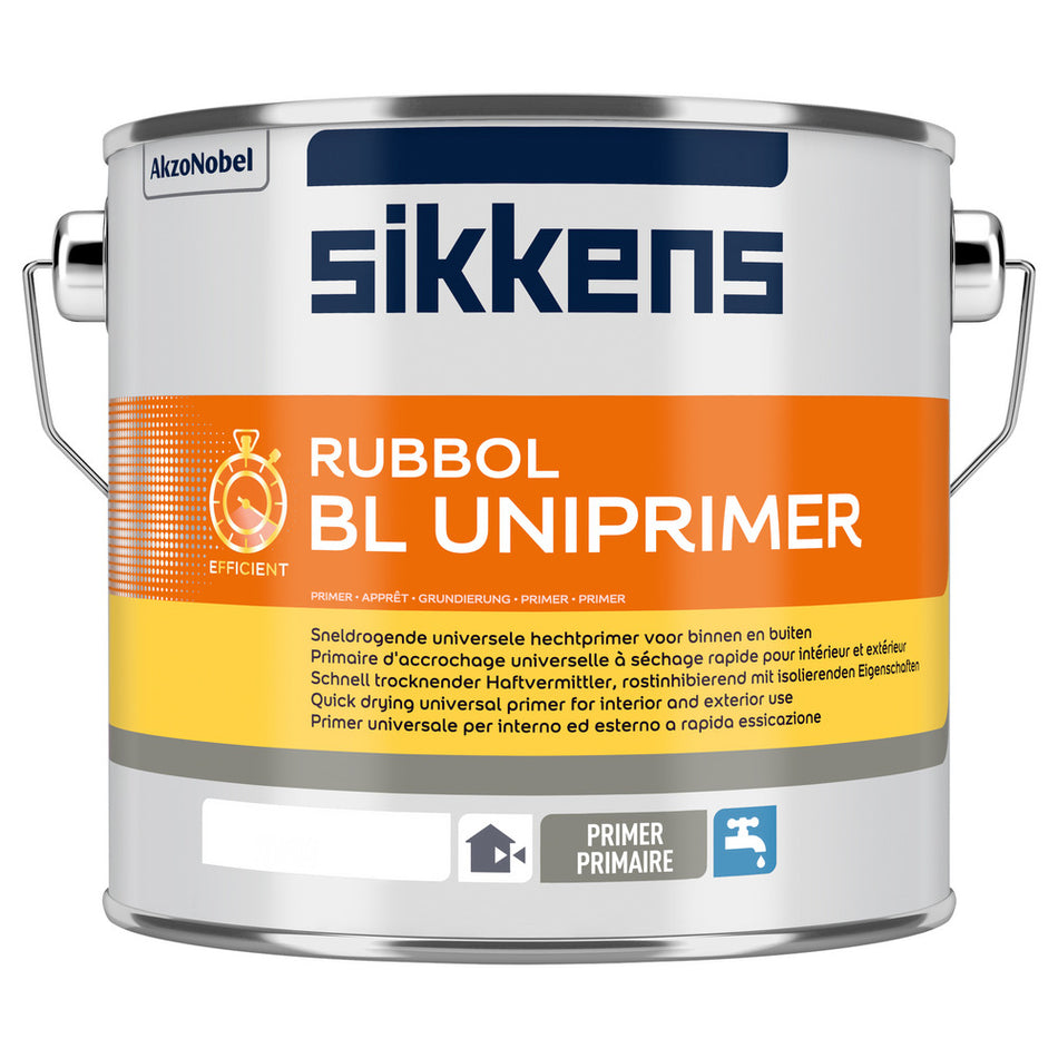 Sikkens Primer Rubbol BL Uniprimer Wit/W05 2,5L-10000863