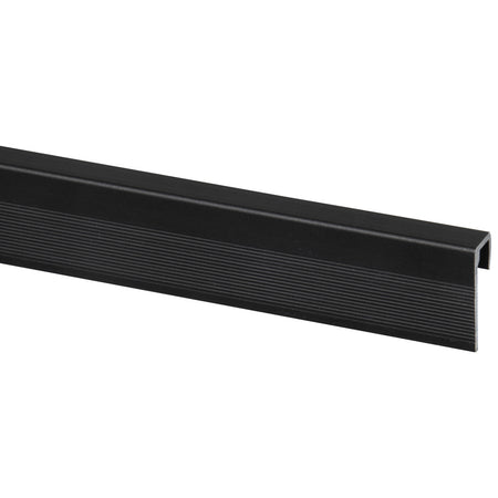 Eindprofiel SPC Paneel Wall End Zwart Mat 4mm x 2800mm-10001140