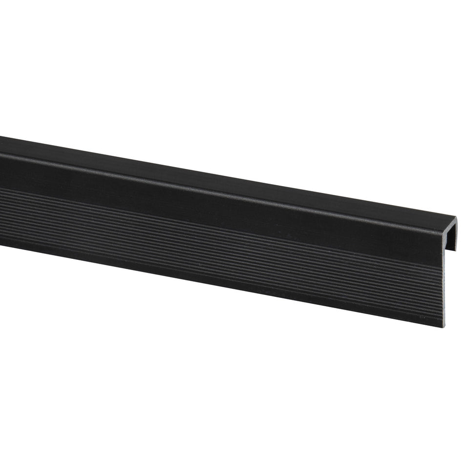 Eindprofiel SPC Paneel Wall End Zwart Mat 4mm x 2800mm-10001140