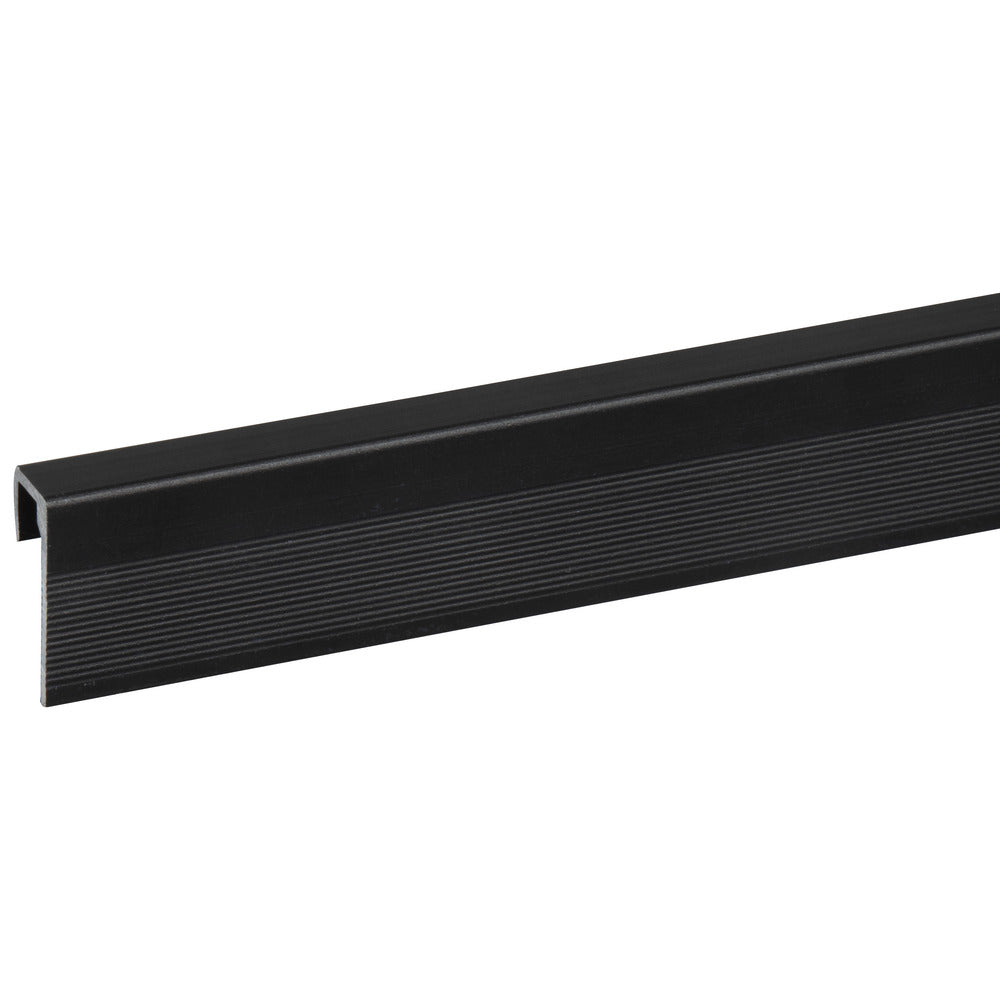 Eindprofiel SPC Paneel Wall End Zwart Mat 4mm x 2800mm-10001140