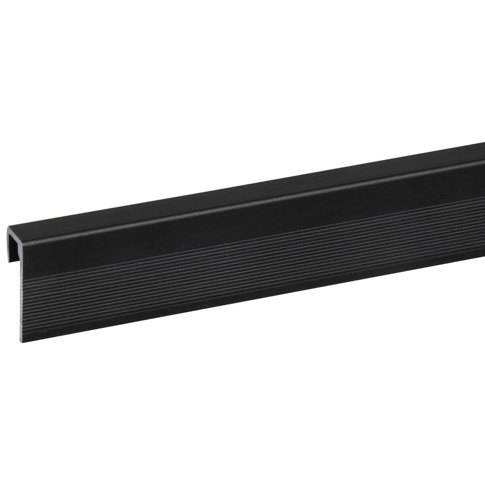 Eindprofiel SPC Paneel Wall End Zwart Mat 4mm x 2800mm-10001140