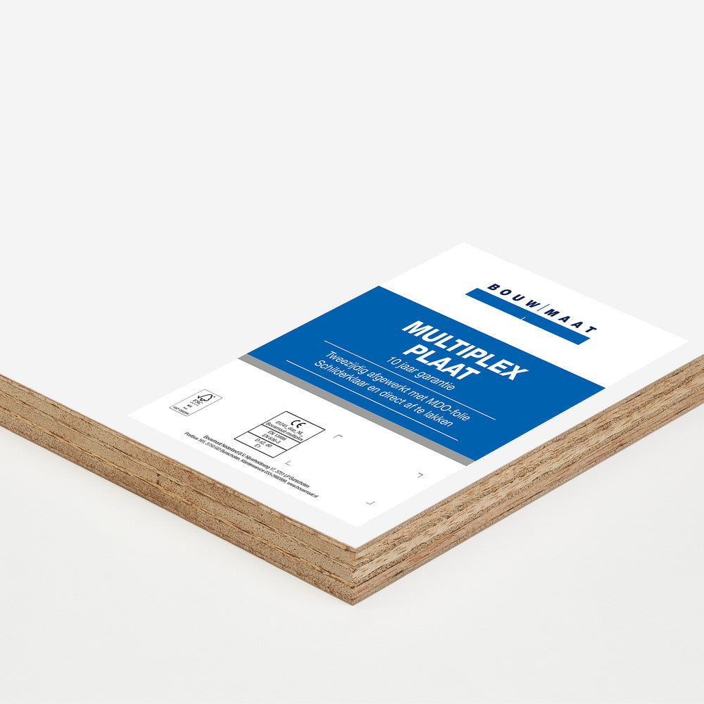 Bouwmaat Paint Multiplexplaat 15jr Garantie 2500x1220x12mm FSC Mix 70%-10002580