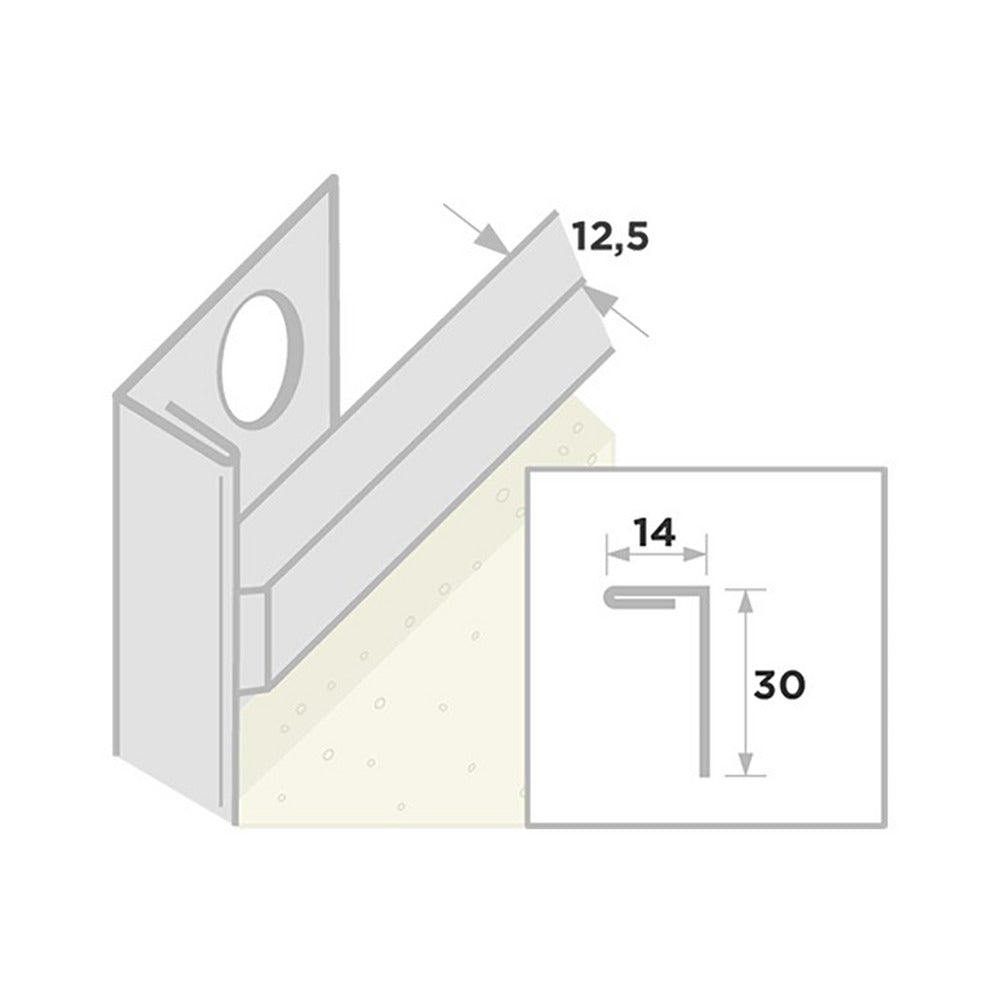 Ripstaal Stucstop 1131 Aluzink Stucdikte 14mm 300cm-10003237