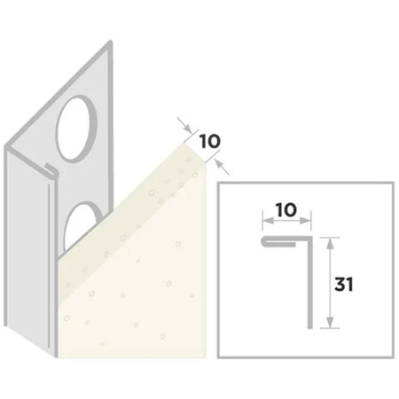 Ripstaal Stucstop 1212 Aluzink Stucdikte 10mm-10003238