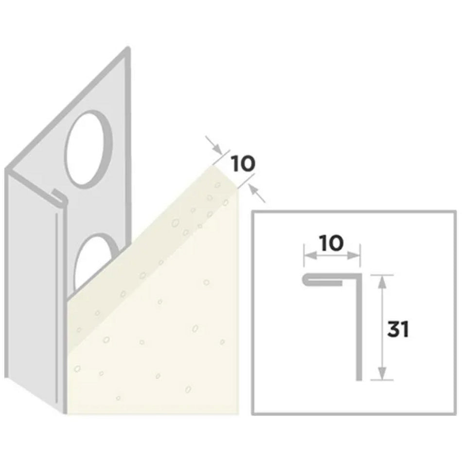 Ripstaal Stucstop 1212 Aluzink Stucdikte 10mm-10003238