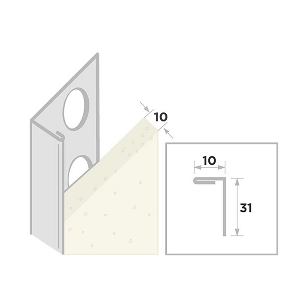 Ripstaal Stucstop 1212 Aluzink Stucdikte 10mm-10003250
