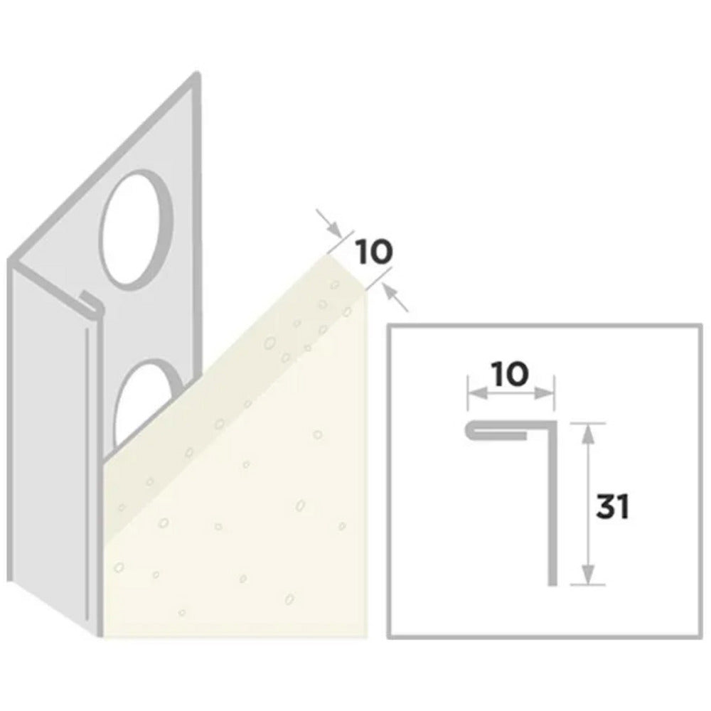 Ripstaal Stucstop 1212 Aluzink Stucdikte 10mm-10003250