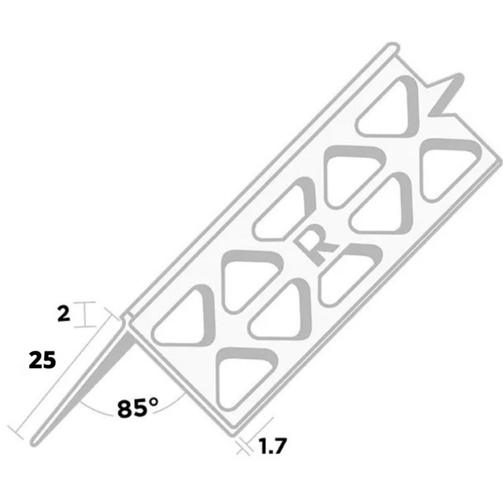 Ripstaal Hoekprofiel 3002 PVC-U Stucdikte 2mm 300cm-10003441