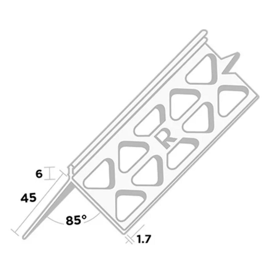 Ripstaal Hoekprofiel 3006 PVC-U Stucdikte 6mm 300cm-10003442