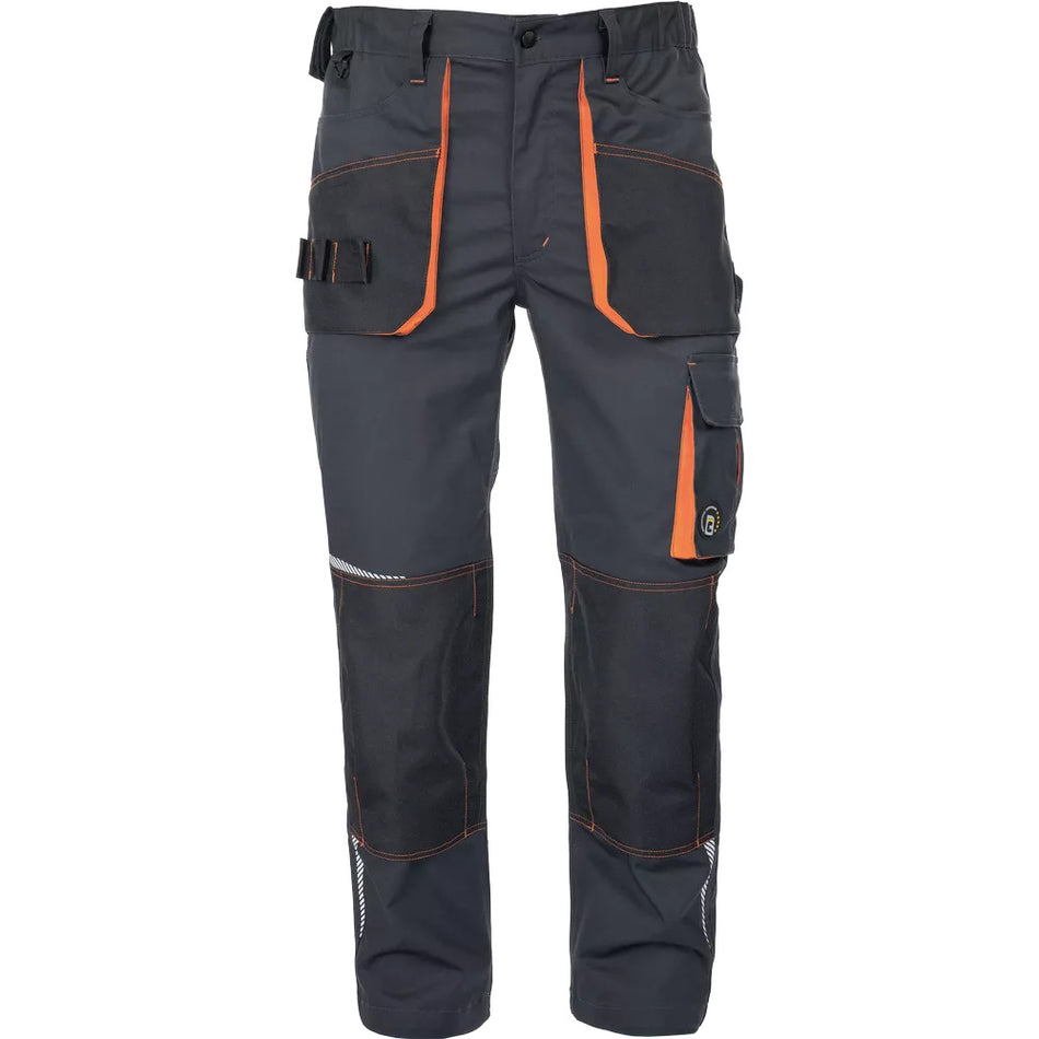 CERVA Lange Werkbroek Emerton Stretch Grijs Oranje-10003563
