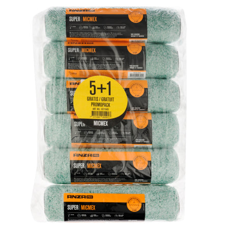 Anza Pro Muurverfroller MicMex 25cm 5+1st. Promopack-10006895