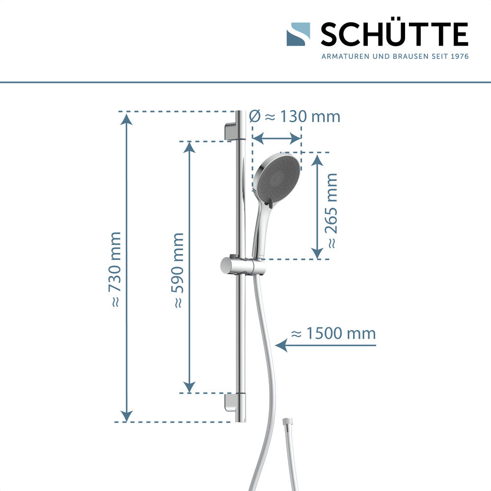 Schütte Doucherailset CAPRI Chroom-10007317