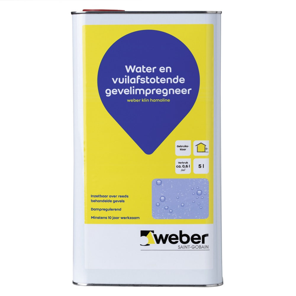 Weber.klin Gevelimpregneermiddel Hamoline voor buitengevels transparant 5 liter-113777